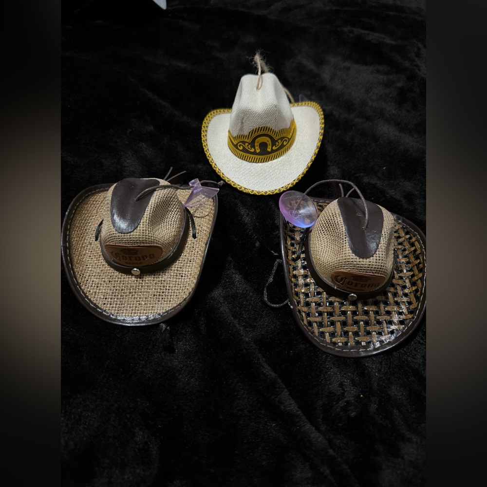 Cowboy hat car accessories rear view mirror hanging